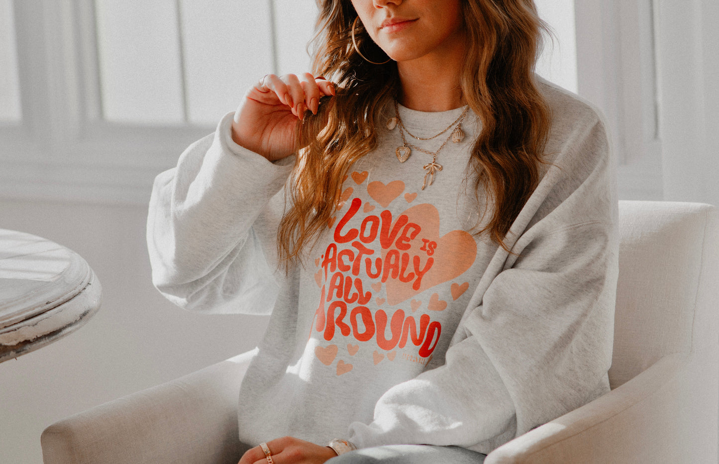 Love is actually all around crewneck